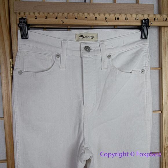 NEW Madewell 10" High-Rise Skinny Jeans in Pure White, 26 - Picture 6 of 16